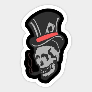 Skull in Top Hat Sticker